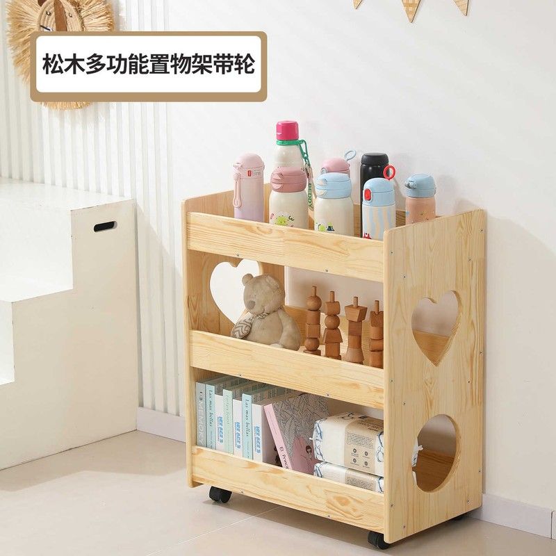幼儿园口杯架实木水杯架儿童木质茶杯架茶水柜樟子松木水杯柜带门图片