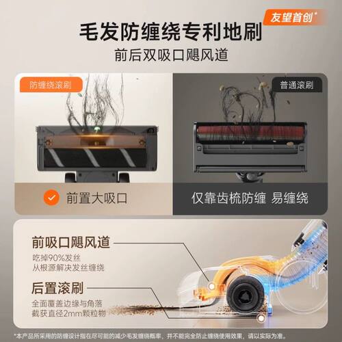 UWANT友望V400Ultra自集尘吸尘器 无线600W吸力达280AW家用吸尘机