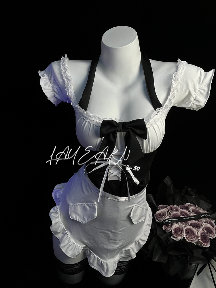 LAYEARN【喝奶奶】日系女仆套装可爱显瘦cos猫女佣甜妹制服晴趣内