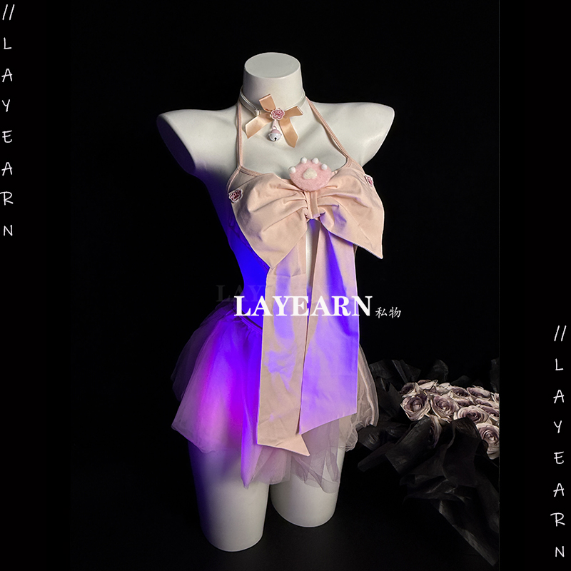 LAYEARN【特殊礼物】性感制服连体衣蝴蝶机可爱纯欲内衣cos女甜美