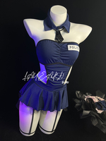 LAYEARN【嬌柔小女警】性感抹胸裙女警制服女仆cos晴趣內(nèi)衣羞瑟裝