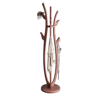 实木衣帽架落地白蜡木卧室挂衣架客厅挂衣服架子室内家用置物架子