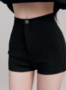 VOCK 打底神裤 微弹百搭好穿黑色防走光高腰显瘦紧身短裤辣妹热裤