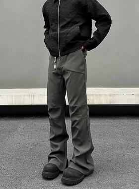 BLAEXIT 马吉拉西裤工装男款褶皱垂感美式微喇cleanfit休闲裤子