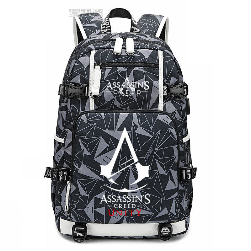 2024刺客信条游戏周边 帆布双肩包 背包 青少年电脑旅行包学生大