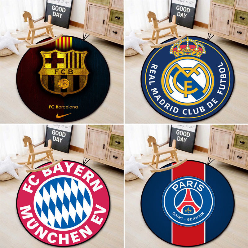2024巴萨皇马曼联梅西C罗欧洲足球队徽LOGO定制门口床边儿童房地