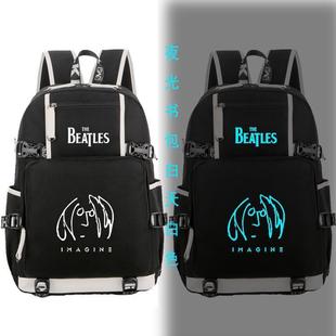 2024he Beatles披头士甲壳虫乐队背包摇滚音乐约翰列侬初高中学生