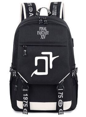 2024最终幻想14徽章书包FF14艾欧泽亚全职业学生双肩背包牛津布防