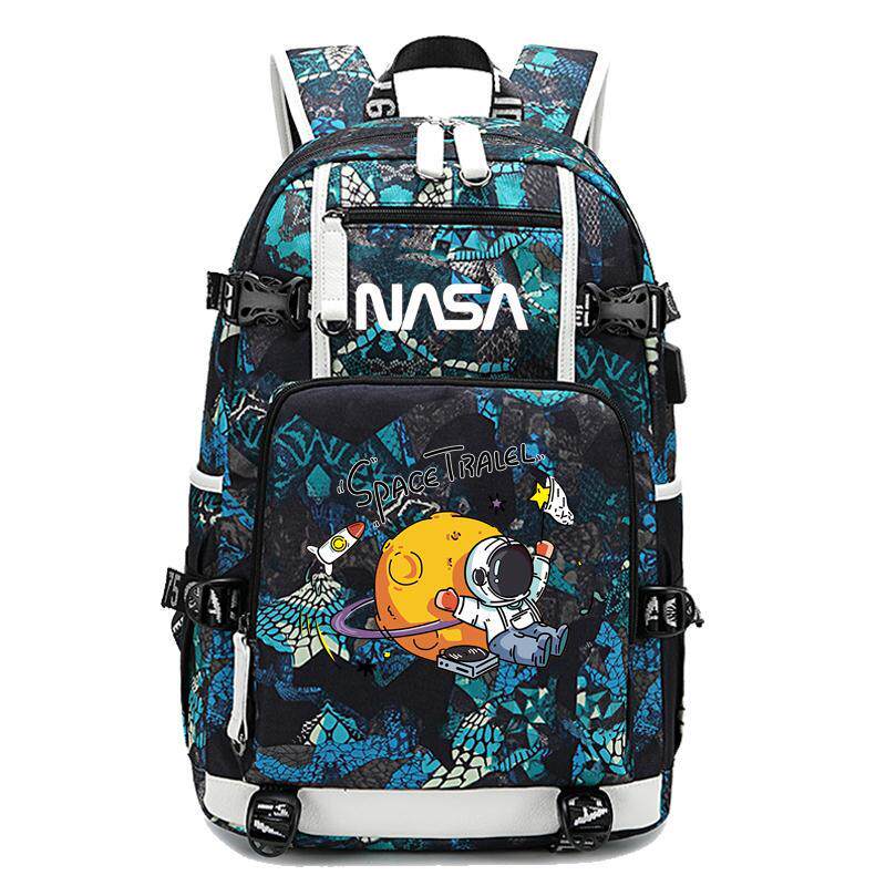 2024nasa宇航员男ins潮牌联名潮流双肩背包中学生书包大容量原宿