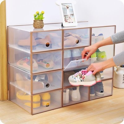 新品shoe box storage easy ase foldable foldable transparent