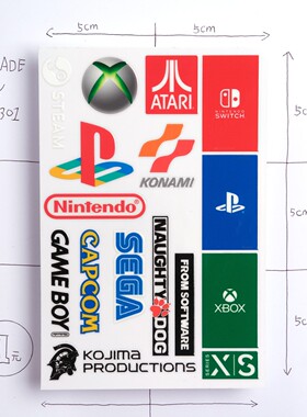 游戏机贴纸车贴主机索尼Xbox任天堂steam世嘉Kojima顽皮狗卡普空