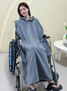 老人轮椅防寒大披肩户外防风保暖毯秋冬厚加绒护膝专用挡风被毯子