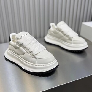 男鞋2026冬季新款潮牌轻奢加绒运动时尚小白鞋男款厚底增高棉鞋男