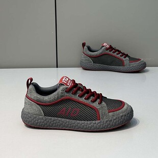 男潮鞋2026春季款时尚运动鞋布面透气软底舒适潮流韩版百搭休闲鞋