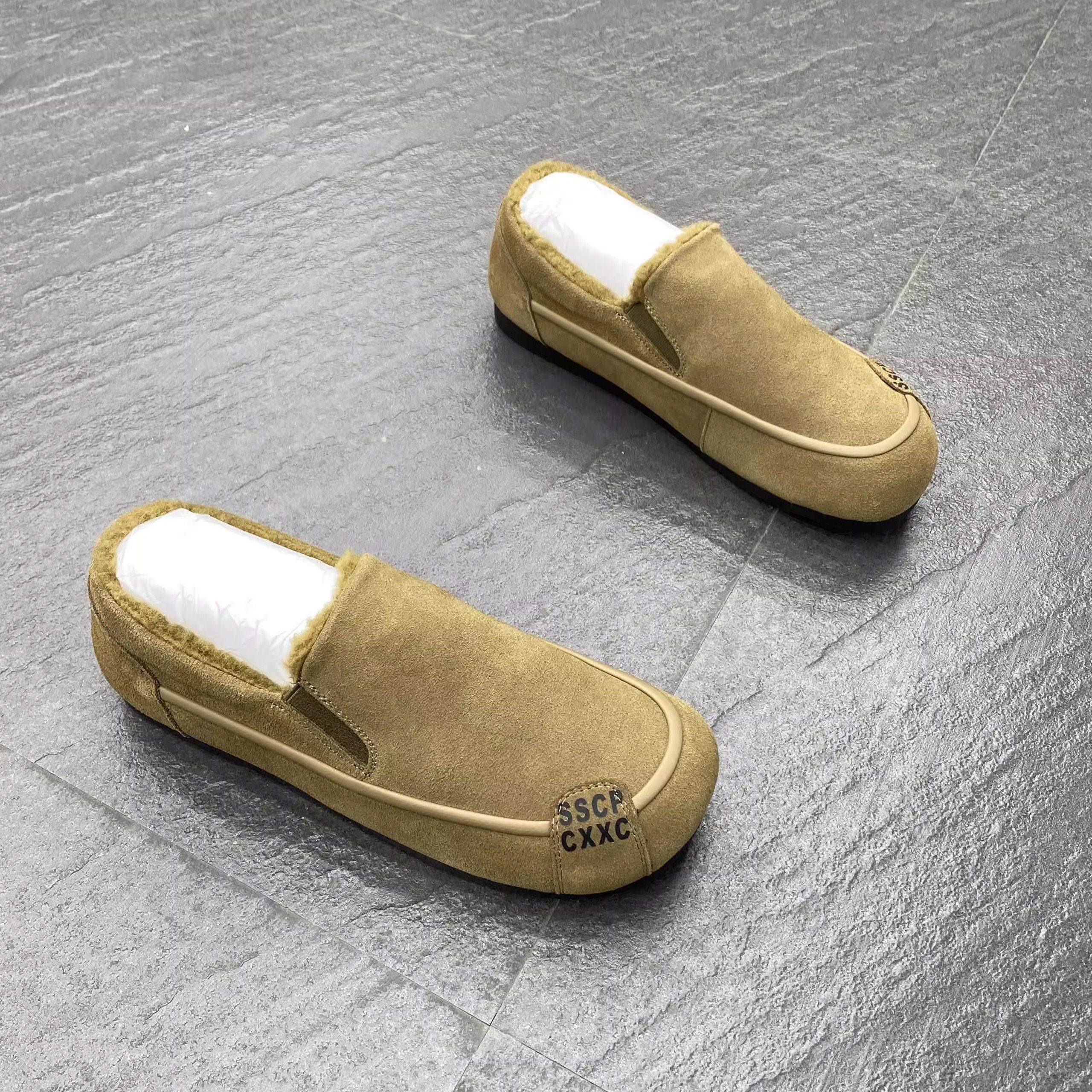 一脚蹬豆豆鞋男冬季新款加棉时尚舒适百搭软底休闲鞋复古懒人鞋男,户外/登山/野营/旅行用品,户外休闲鞋,淘宝优惠券,粉丝福利购,淘宝优惠卷