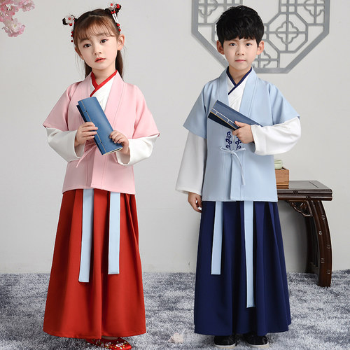 汉服男童小学生国学服女三字经