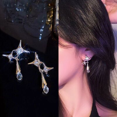 2024mple Elegant Drop Tassels Earrings Eardrop Jewelry