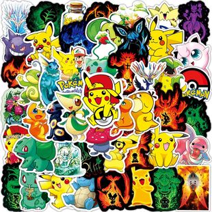 50Pcs Anime Pokemon Pikachu Stickers for Phone Luggage