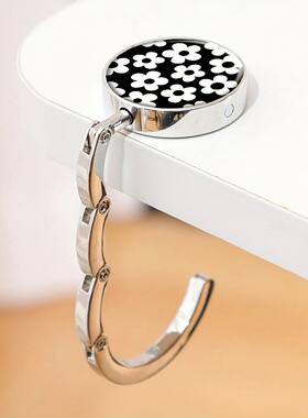 1pcs 2D leopard print black and white geometric zinc alloy