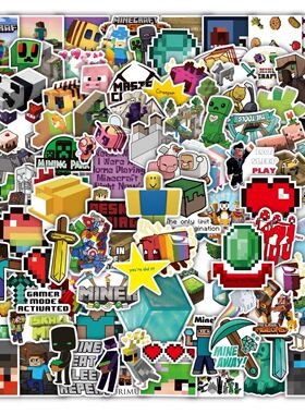 100pcs Minecraft Cartoon Stickers Mobile Phone Case Luggage