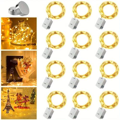 Outside 10 Pack Waterproof Mini Fairy Lights Copper With 3
