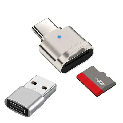 Type C TF Reader With Zinc Alloy Shell, SD Card Reader with