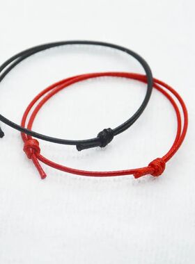 2019 Lucky Bracelet Set For Women Men Black Red Simple Rope