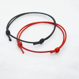 2019 Lucky Bracelet Set For Women Men Black Red Simple Rope