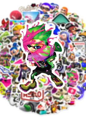 50PCS Splatoon Game Cartoon Sticker Suitcase Phone Case For