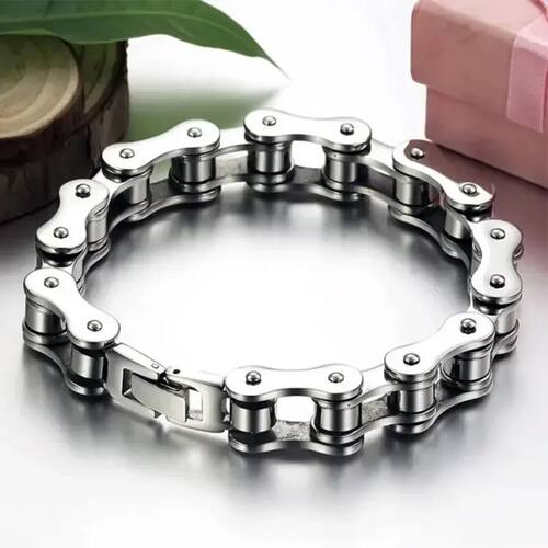Biker Bicycle Motorcycle Chain Bracelet Bangle Punk Jewelry
