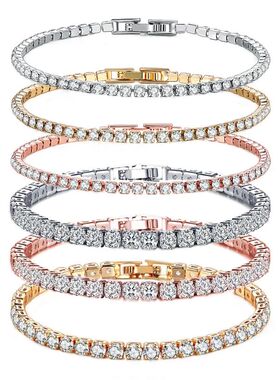 New Sterling Silver Hip Hop Fashion Women's Tennis Bracelet