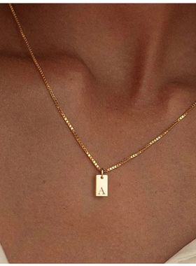 A-Z 26 Initials Name Necklace Simple Initial Alphabet