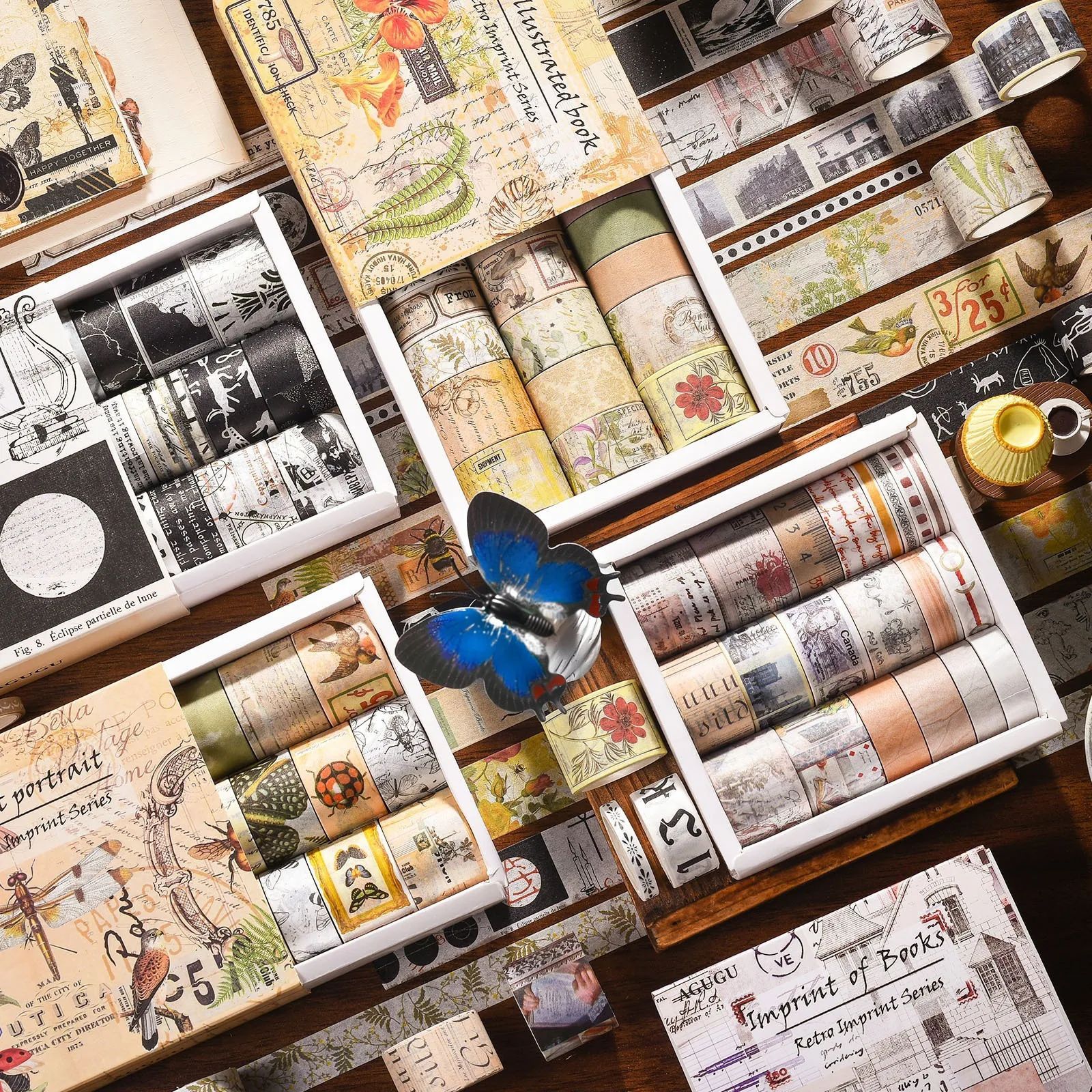 20Pc Vintage Washi Tape Scrapbooking Decal Masking Tape for