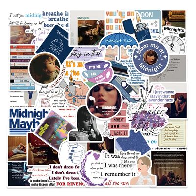 50Pcs New Album Midnights Stickers Waterproof Decals for
