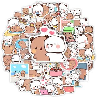 Dudu Stickers DIY Bubu Toy Couple and Bear 50pcs Cute