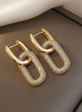 2024n Zircon Wedding Jewelry Elegant Female Dangle Earings
