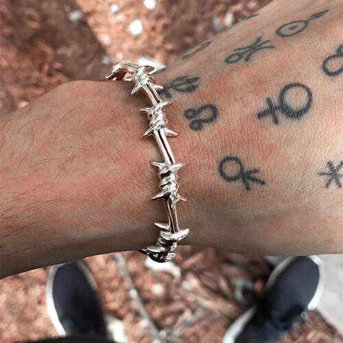 Thorns Wire Men Bangle Bracelet Fashion Geometric Stainless
