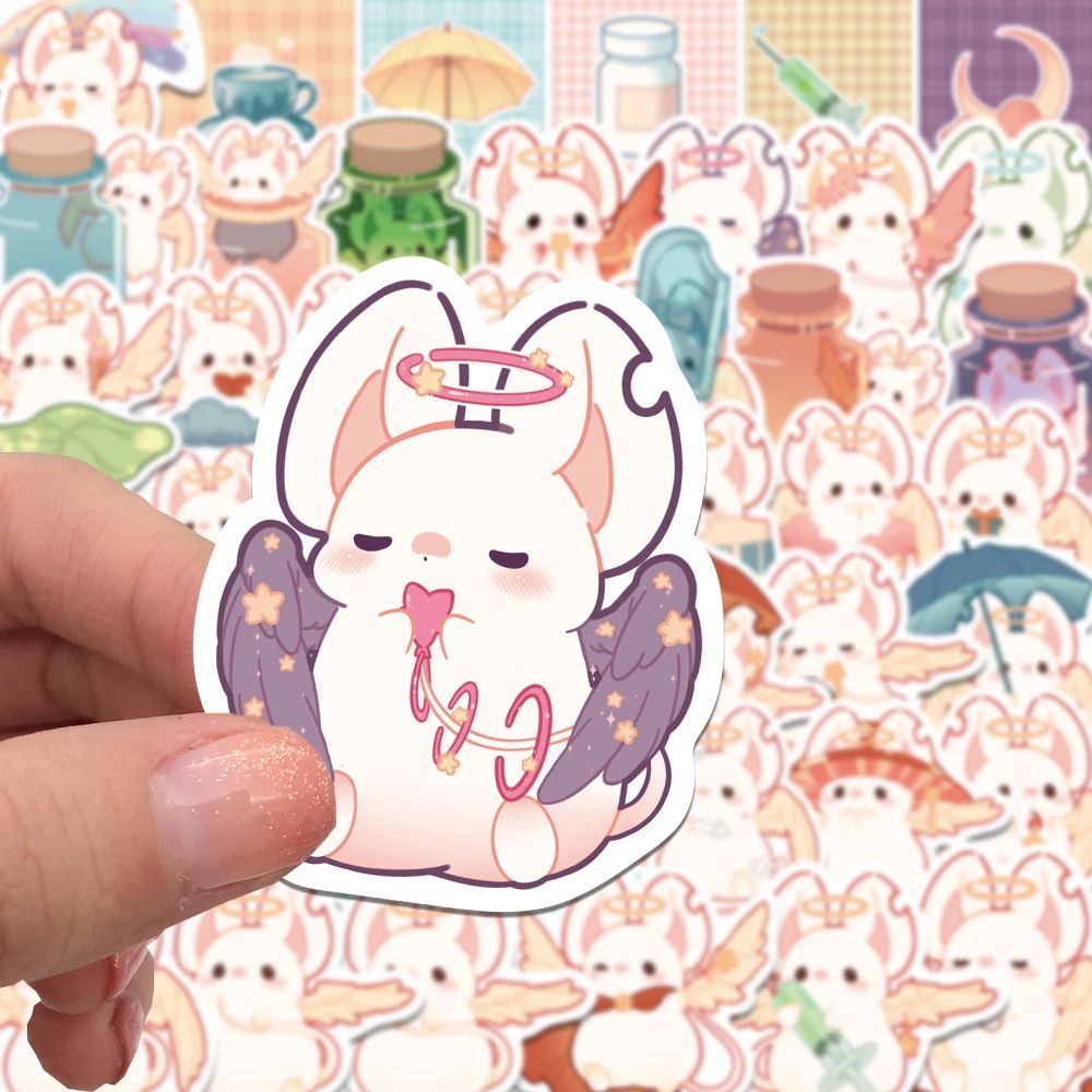 50PCS Cute Mouse Laptop Stickers Cartoon Pets Animals