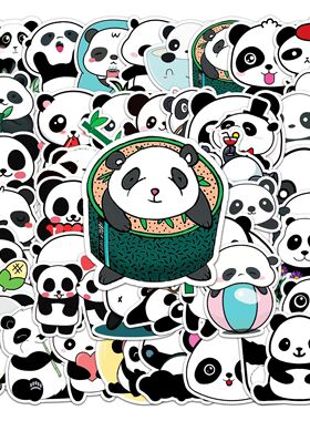 50pc Panda series Cartoon Cute Graffiti Stickers Suitcase