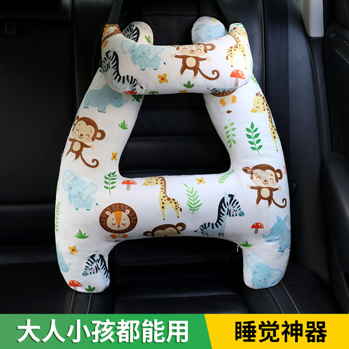 儿童靠枕护颈枕头车内睡觉神器