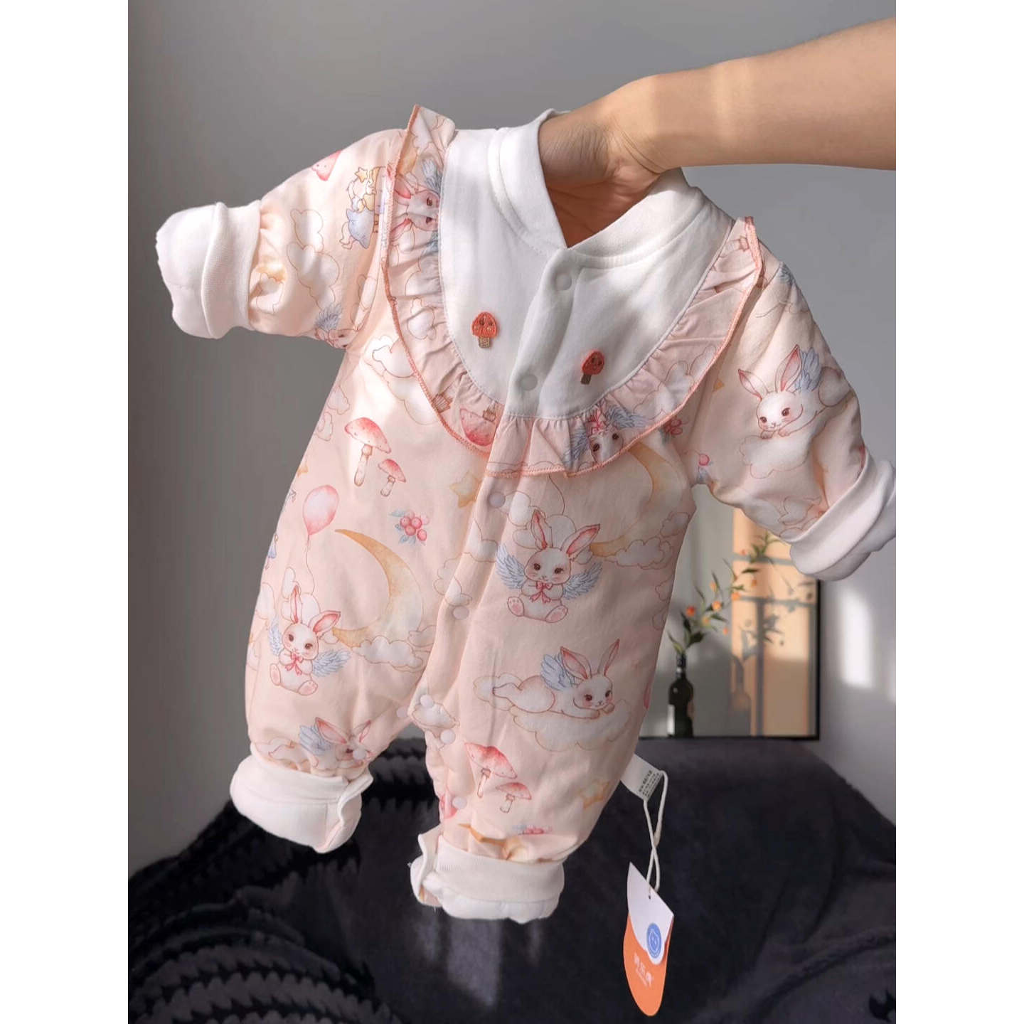 婴儿A类纯棉加厚连体衣