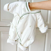 婴儿春秋冬无骨纯棉A类蝴蝶衣新生儿60克夹棉薄棉连体衣宝宝哈衣