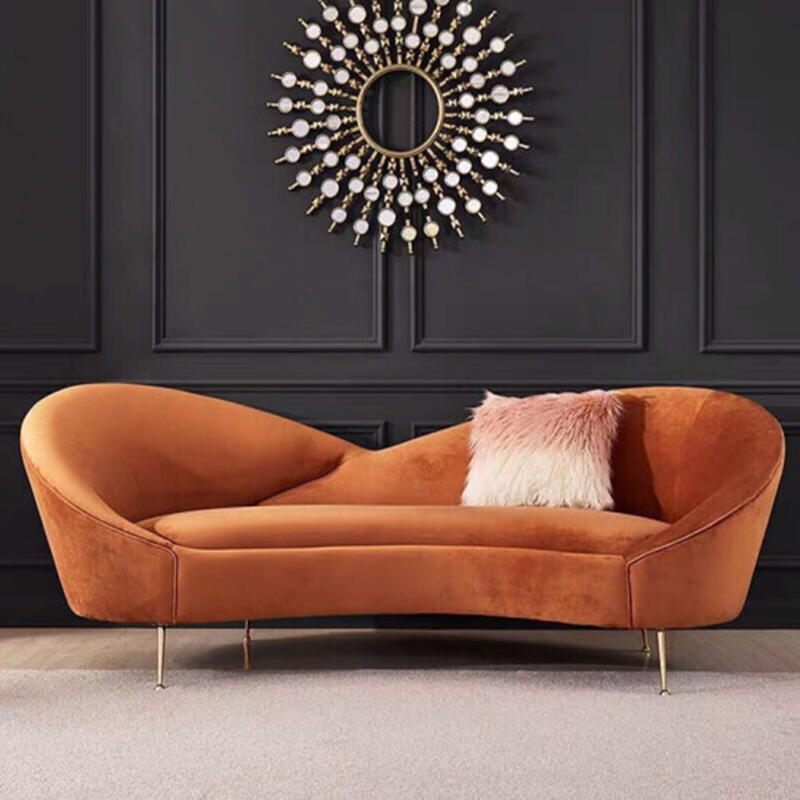 服装店创意弧形休闲沙发