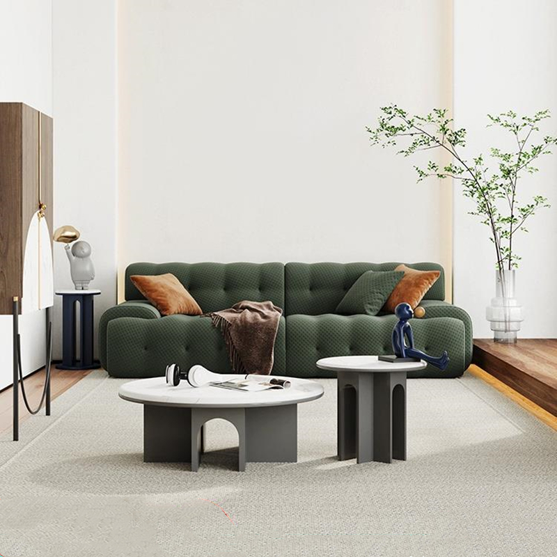 意式轻奢罗奇堡三人位沙发现代小户型客厅北欧极简立体单人位沙发