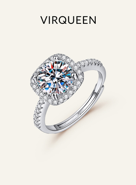 VIR「原创设计」方糖莫桑石戒指小众高级仪式感925纯银礼物送女友