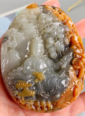 精品黄龙玉挂件招财手把件