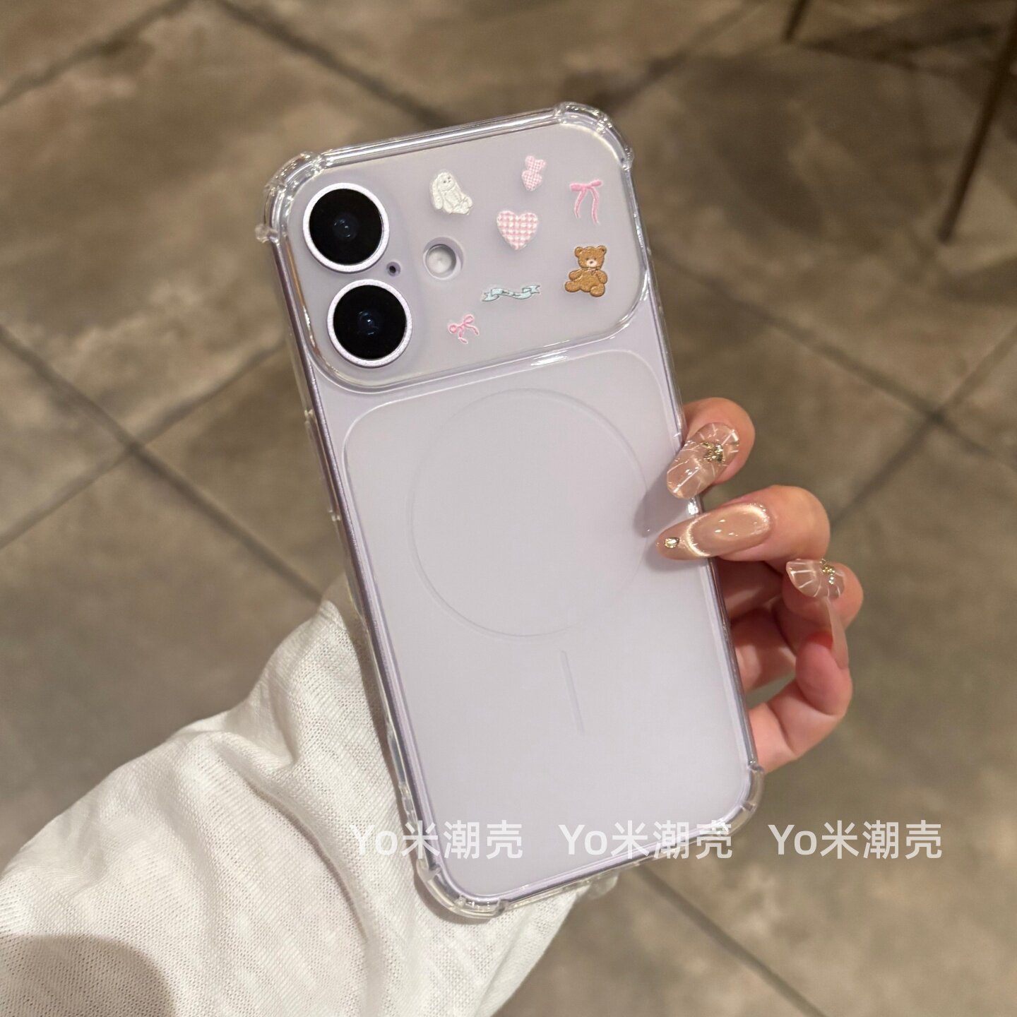 包拍照按键！diy贴纸大视窗适用于苹果17手机壳气囊防摔iPhone17promax磨砂简约16/15咕贴纸可爱14软硅胶男女