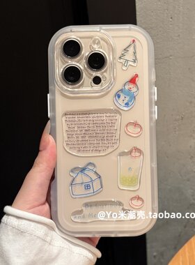 DIY雪人贴纸Apple/苹果16pro软壳
