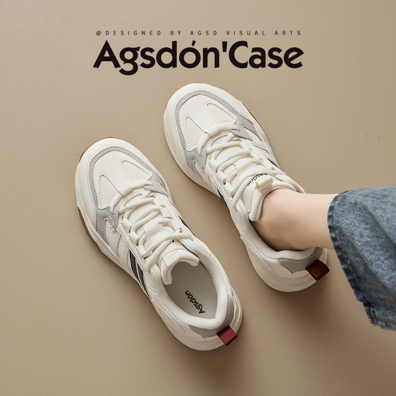 奥古狮登正品厚底阿甘鞋女2025新款秋冬小个子运动鞋小白鞋加绒德,女鞋,时尚休闲鞋,淘宝优惠券,粉丝福利购,淘宝优惠卷