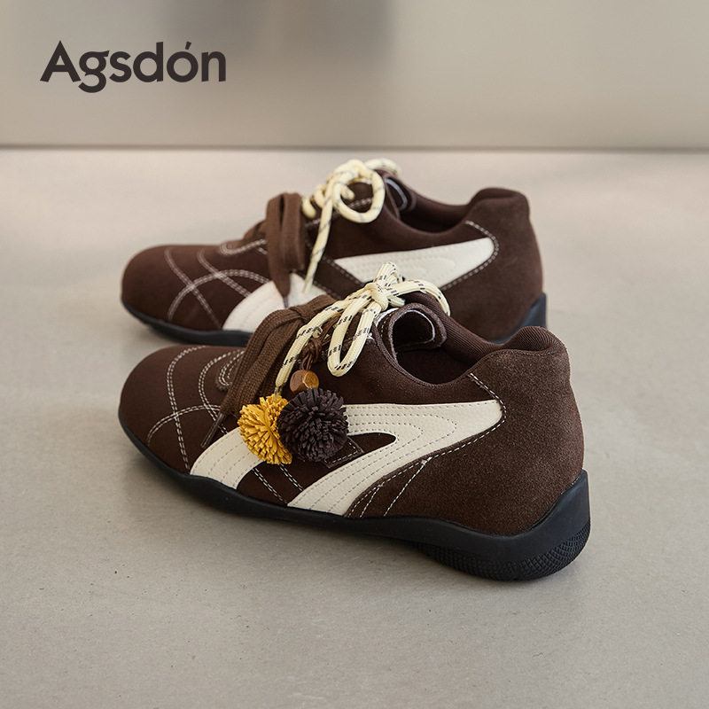 奥古狮登正品复古德训鞋女2025新款秋季厚底芭蕾阿甘鞋美拉德运动,女鞋,德训鞋,淘宝优惠券,粉丝福利购,淘宝优惠卷